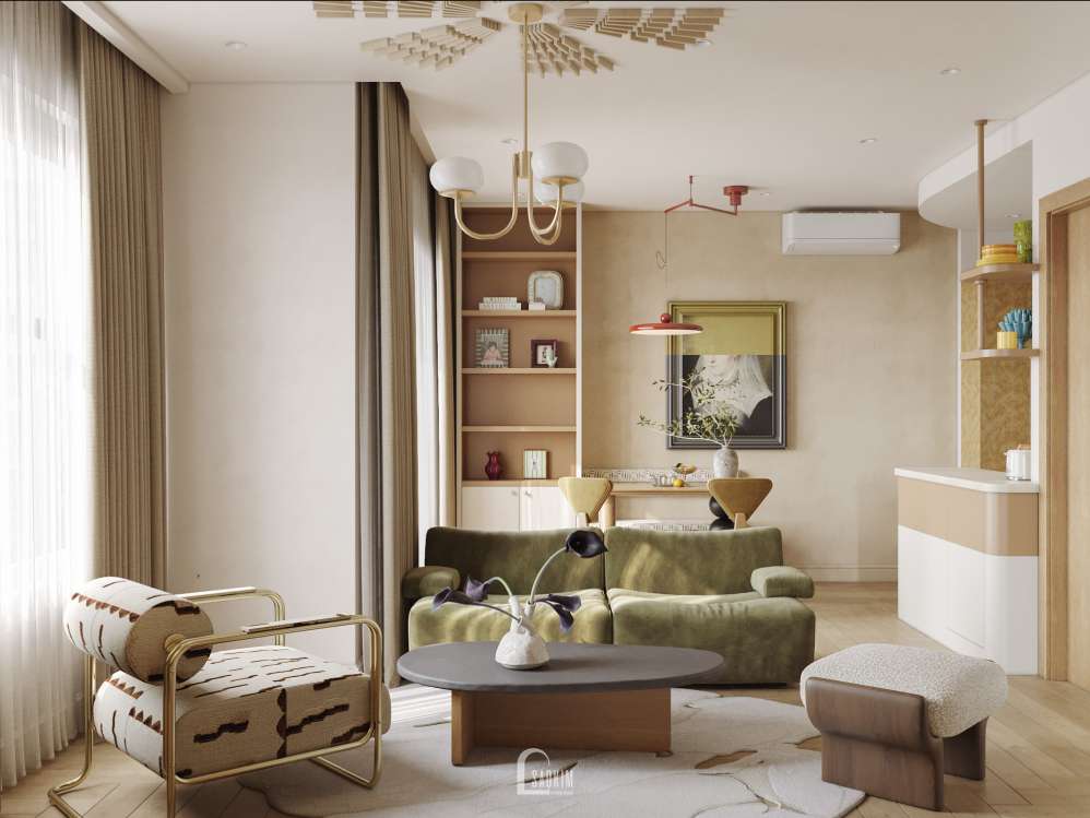 Thiết kế nội thất chung cư Vinhomes Smart City phong cách Modern Retro - Sự Giao Thoa Giữa Nét Hoài Cổ Và Tinh Thần Hiện Đại